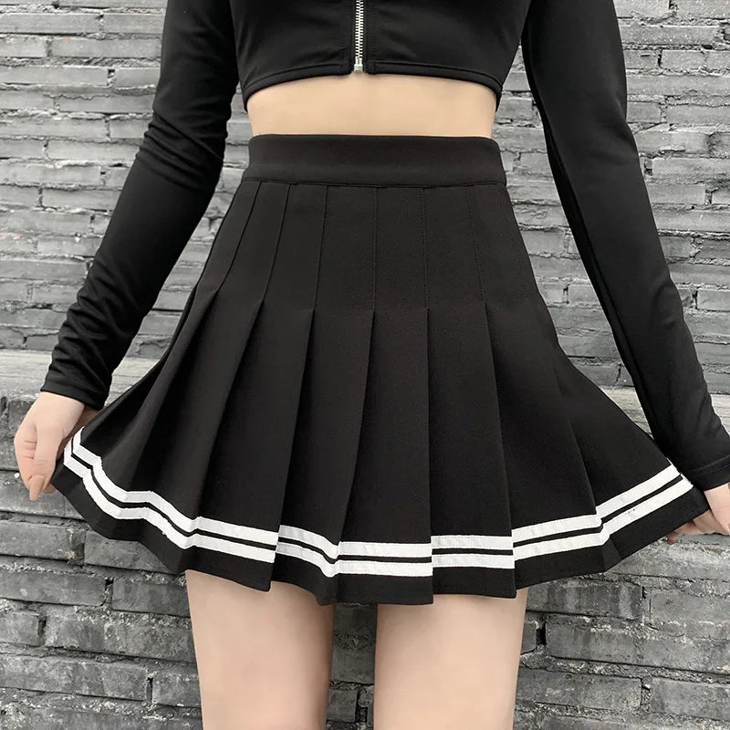 Vintage Korean Style  Mini Skirt Women Punk Skirt