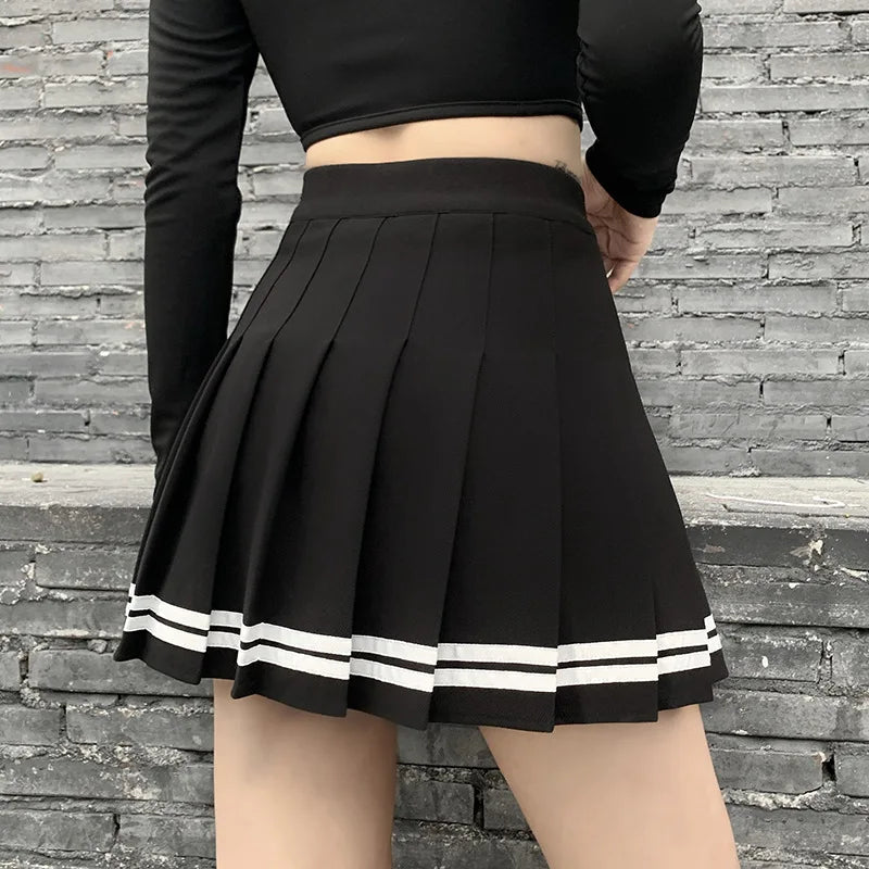 Vintage Korean Style  Mini Skirt Women Punk Skirt