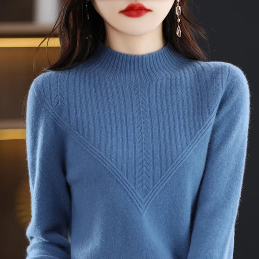 Women  winter long sleeve cashmere top